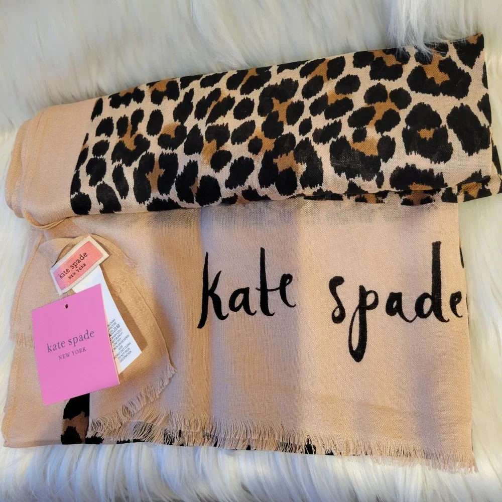 Kate Spade Leopard Print Scarf